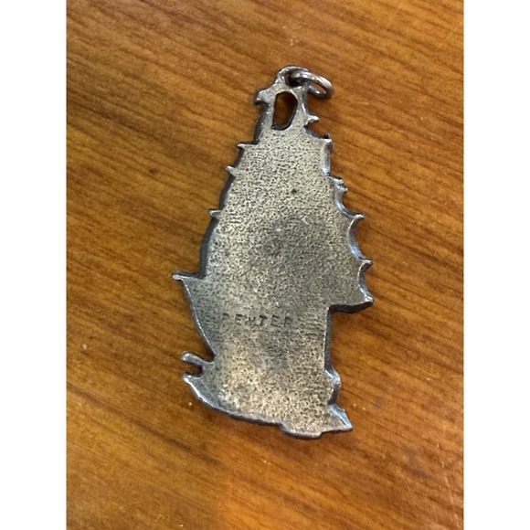 Vintage Nautical Tall Ship Cutter Pendant Pewter Nautical Sailing - Picture 2 of 3